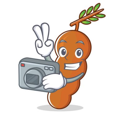 Fotoğrafçı demirhindi maskot karikatür tarzı