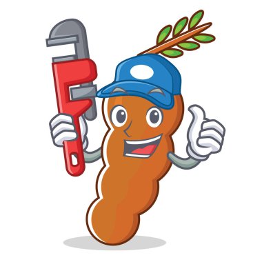 Tesisatçı demirhindi maskot karikatür tarzı