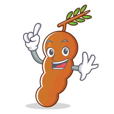 Parmak demirhindi maskot karikatür tarzı