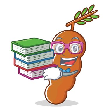 Öğrenci kitap demirhindi maskot karikatür tarzı ile