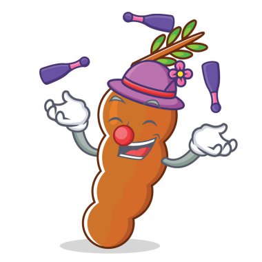 Demirhindi maskot karikatür tarzı hokkabazlık