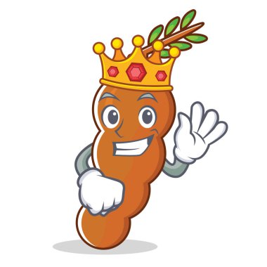 Kral demirhindi maskot karikatür tarzı