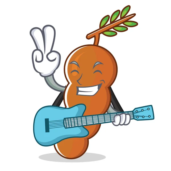 Gitar demirhindi maskot karikatür tarzı ile