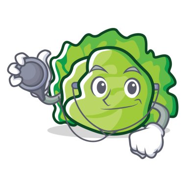 Doktor marul karakter karikatür tarzı