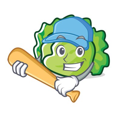 Oyun beysbol marul karakter karikatür tarzı