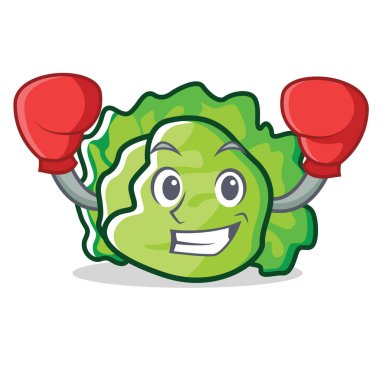 Marul karakter karikatür tarzı boks