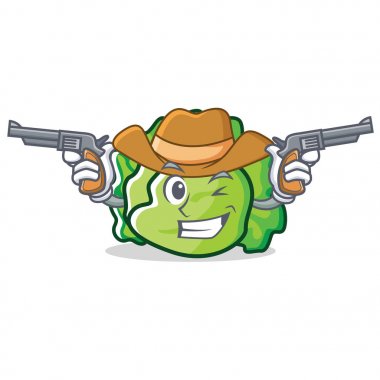 Kovboy marul karakter karikatür tarzı