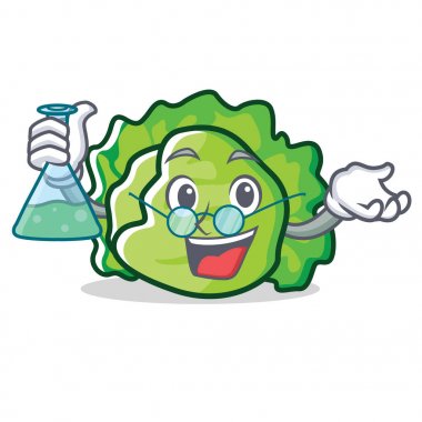 Profesör marul karakter karikatür tarzı