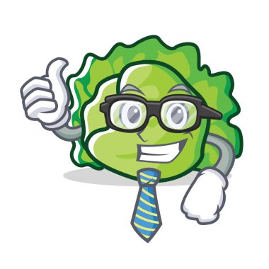 İşadamı marul karakter karikatür tarzı