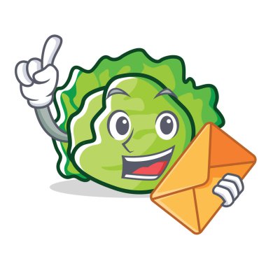 Zarf marul karakter karikatür tarzı ile