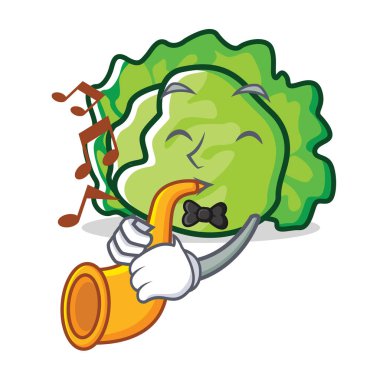 Trompet marul karakter karikatür tarzı ile