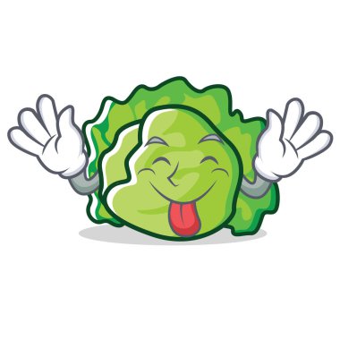 Marul karakter maskot tarzı dil