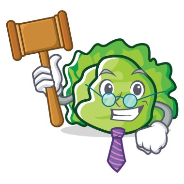 Yargıç marul karakter maskot stili