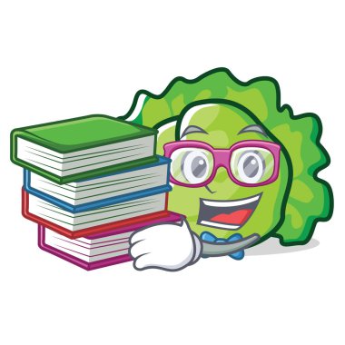 Öğrenci kitap marul karakter maskot stili ile