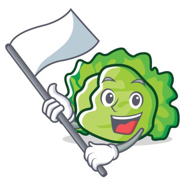 Bayrak marul karakter maskot stili ile