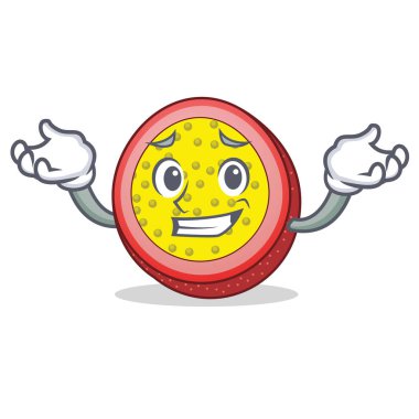 Sırıtan tutku meyve karakter karikatür