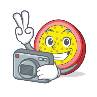 Fotoğrafçı tutku meyve maskot çizgi film