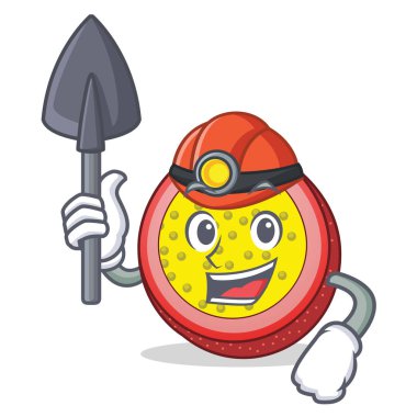 Madenci tutku meyve maskot çizgi film