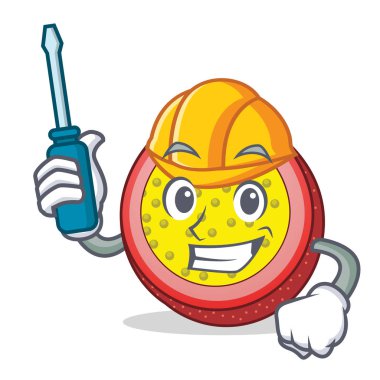 Otomotiv tutku meyve maskot çizgi film