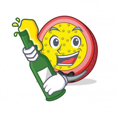 Bira tutku meyve maskot karikatür ile