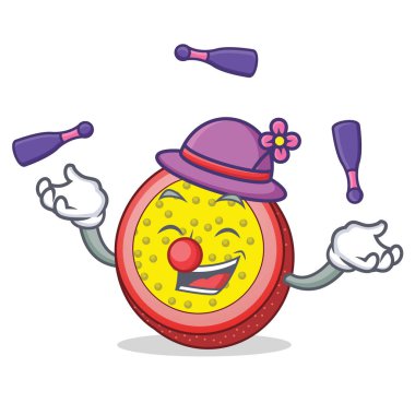 Tutku meyve maskot karikatür hokkabazlık