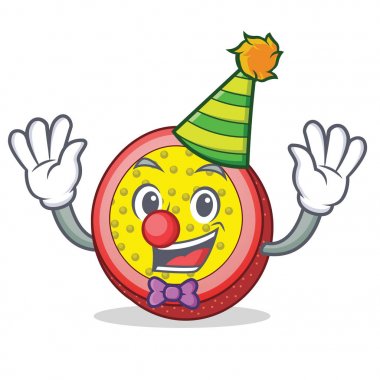 Palyaço tutku meyve maskot çizgi film