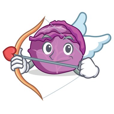 Aşk tanrısı kırmızı lahana karakter karikatür