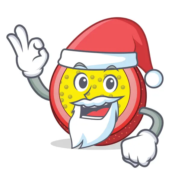 Santa maracujá mascote cartoon — Vetor de Stock