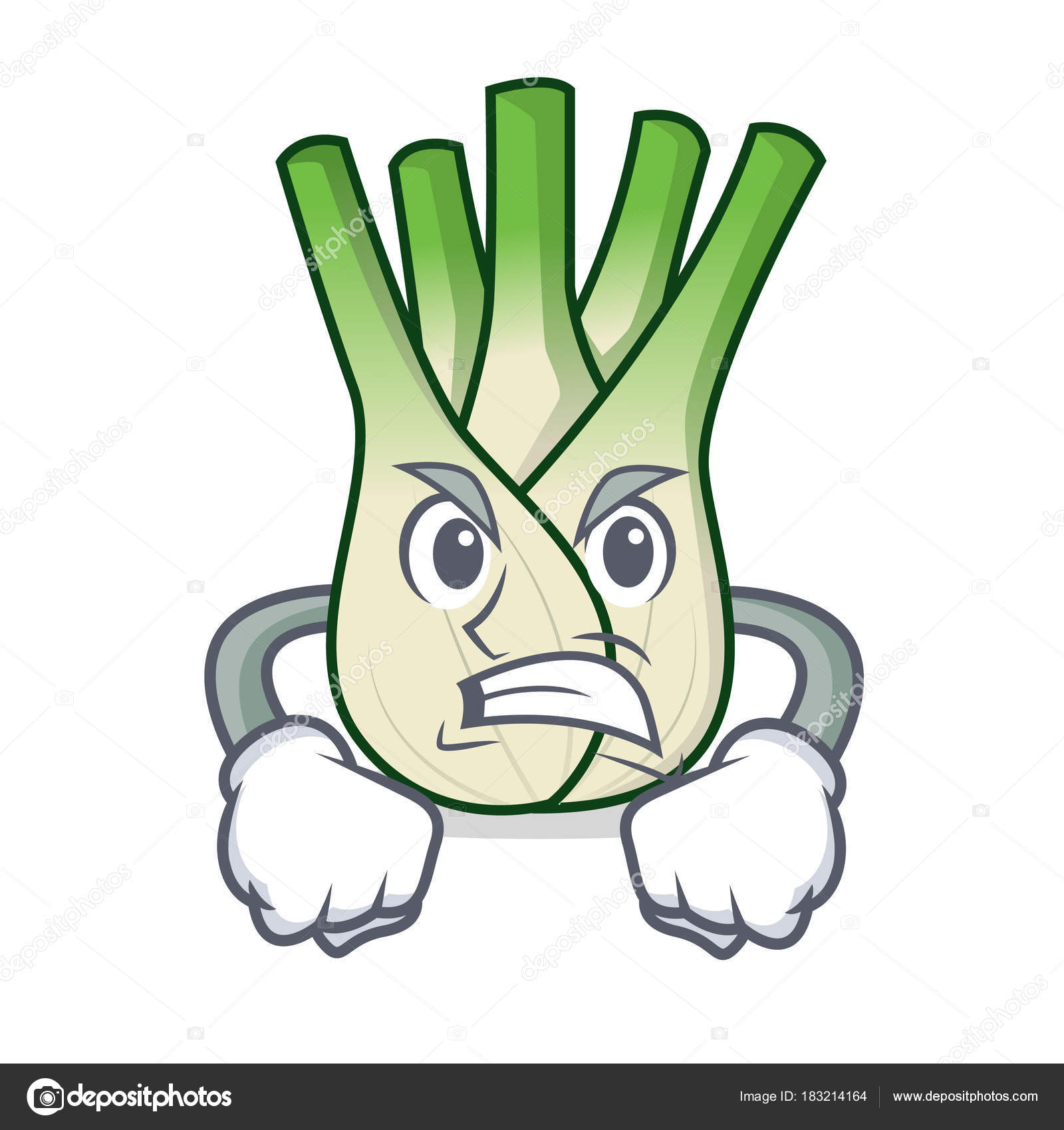 Angry fennel mascot cartoon style Stock Vector Image by ©kongvector