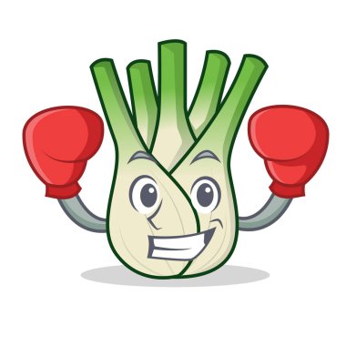 Boks rezene karakter karikatür tarzı