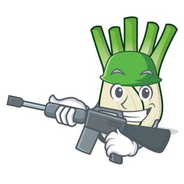 Ordu rezene karakter karikatür tarzı