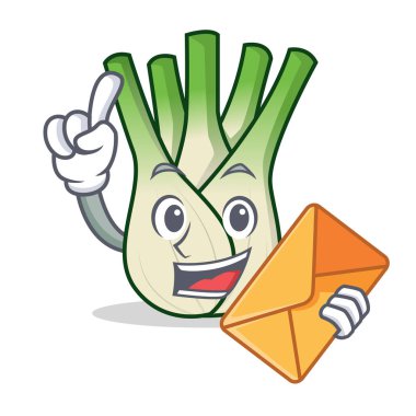 Zarf rezene karakter karikatür tarzı ile