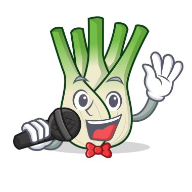 Şarkı rezene maskot karikatür tarzı