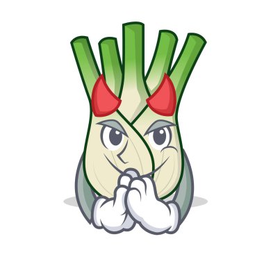 Şeytan rezene maskot karikatür tarzı