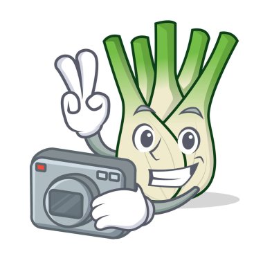 Fotoğrafçı rezene maskot karikatür tarzı