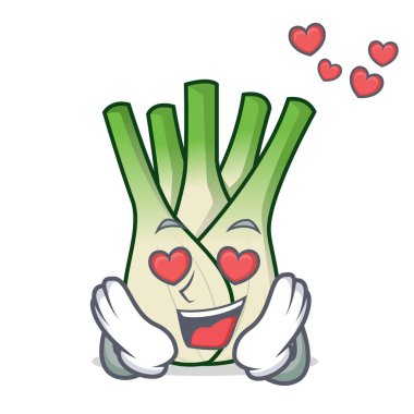 Aşk rezene maskot çizgi film tarzı