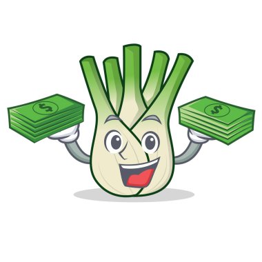 Para rezene maskot karikatür tarzı ile