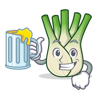 Suyu rezene maskot karikatür tarzı ile