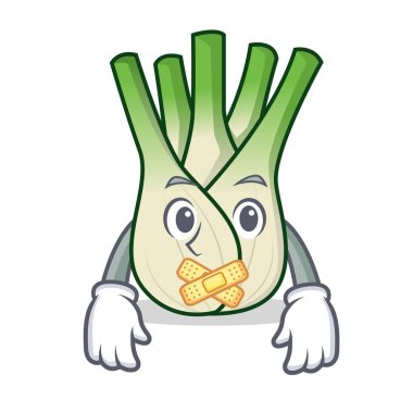 Sessiz rezene maskot karikatür tarzı