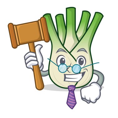 Yargıç rezene maskot karikatür tarzı