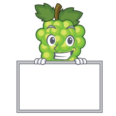 Yönetim Kurulu Yeşil üzüm karakter karikatür ile sırıtarak