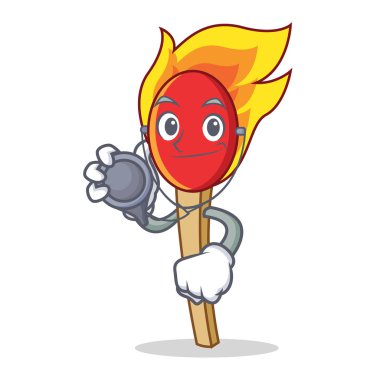 Doktor maç sopa karakter karikatür