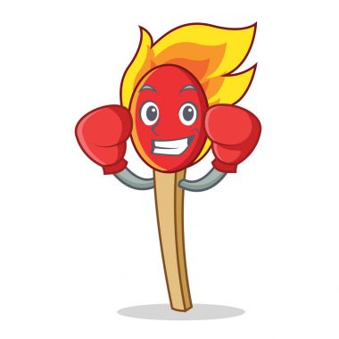 Boks maçı sopa karakter karikatür