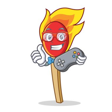 Oyun maç sopa maskot çizgi film