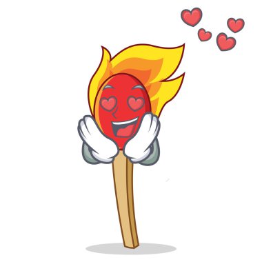 Aşk maç sopa maskot karikatür