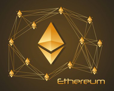 Blockchain ethereum arka plan stili koleksiyonu