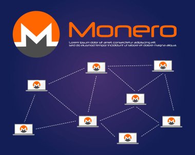 Monero bitcoin arka plan stili koleksiyonu