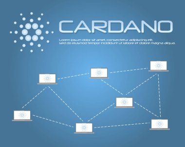 Cardano blockchain bağlantı arka plan stili