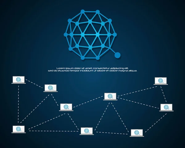 Qtum blockchain bitcoin arka plan tasarım — Stok Vektör