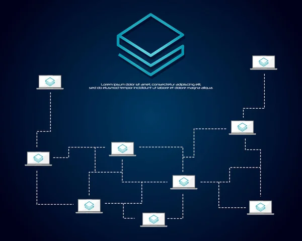 Криптовалюта Stratis блокчейн — стоковый вектор